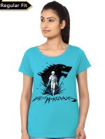 Arya Stark Valar Morghulis Girl's Light Blue T-Shirt
