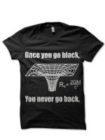 Once You Go Black You Never Go Back Black Hole T-Shirt