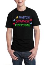 I Watch Japanese Cartoons-Hentai Haven Black T-Shirt