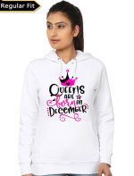 Queens Are Born In December White Hoodie