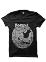 The Sailor Man! Black T-Shirt