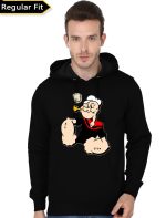 Popeye the Sailor Man Black Hoodie