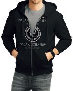 Valar Morghulis All Men Must Die Black Zipper Hoodie
