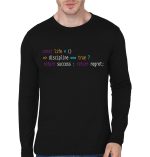 Const Life Black Full Sleeve T-Shirt