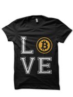 Love Bitcoin Black T-Shirt