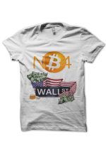 Wall Street Bitcoin White T-Shirt