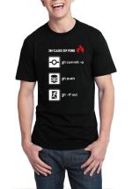 In Case Of Fire Git Black T-Shirt