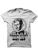 Tesla Is My OHM Boy Black T-Shirt