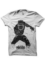 Black Panther White T-Shirt