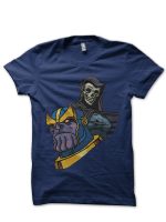 Thanos and Mistress Death Navy Blue T-Shirt