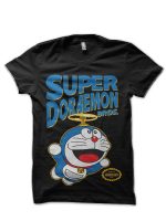 Doraemon Black T-Shirt