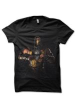 Scorpion Batman Mortal Kombat Black T-Shirt