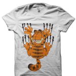 Garfield Print White T-Shirt