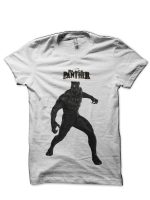 Black Panther White T-Shirt