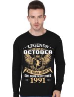 Legends Are Born In October 199 Full Sleeve T-Shirt