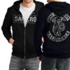 Samcro Sons Of Anarchy Black Zipper Hoodie