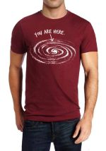 You Are Here In Galaxy Maroon T-Shirt