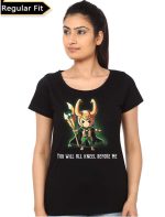 Loki Girl's Black T-Shirt