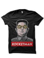 Kim Jong Rocketman Black T-Shirt