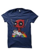 Riding A Unicorn Black T-Shirt