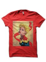 Captain Marvel Red T-Shirt