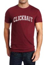 Clickbait Half Sleeve Maroon T-Shirt