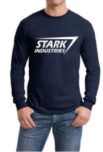 Stark Industries Navy Blue Full Sleeve T-Shirt