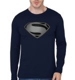 Dark Superman Full Sleeve Navy Blue T-Shirt