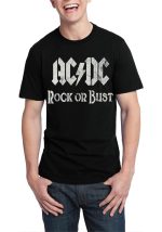 AC DC Rock Or Bust Black T-Shirt