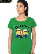 Bello Minionn Girl's Green T-Shirt