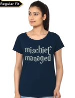 Harry Potter Girl's Navy Blue T-shirt