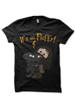 Harry Potter It's so Fluffy Black T-shirt