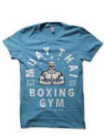 Muay Thai Boxing Gym Light Blue T-Shirt