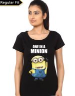 One In A Minion Girl's Black T-Shirt