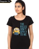 Minion Girl's Black T-Shirt