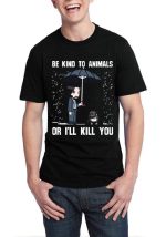 Be Kind To Animals Black T-Shirt