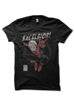Excelsior Stan Lee Spidey Black T-Shirt