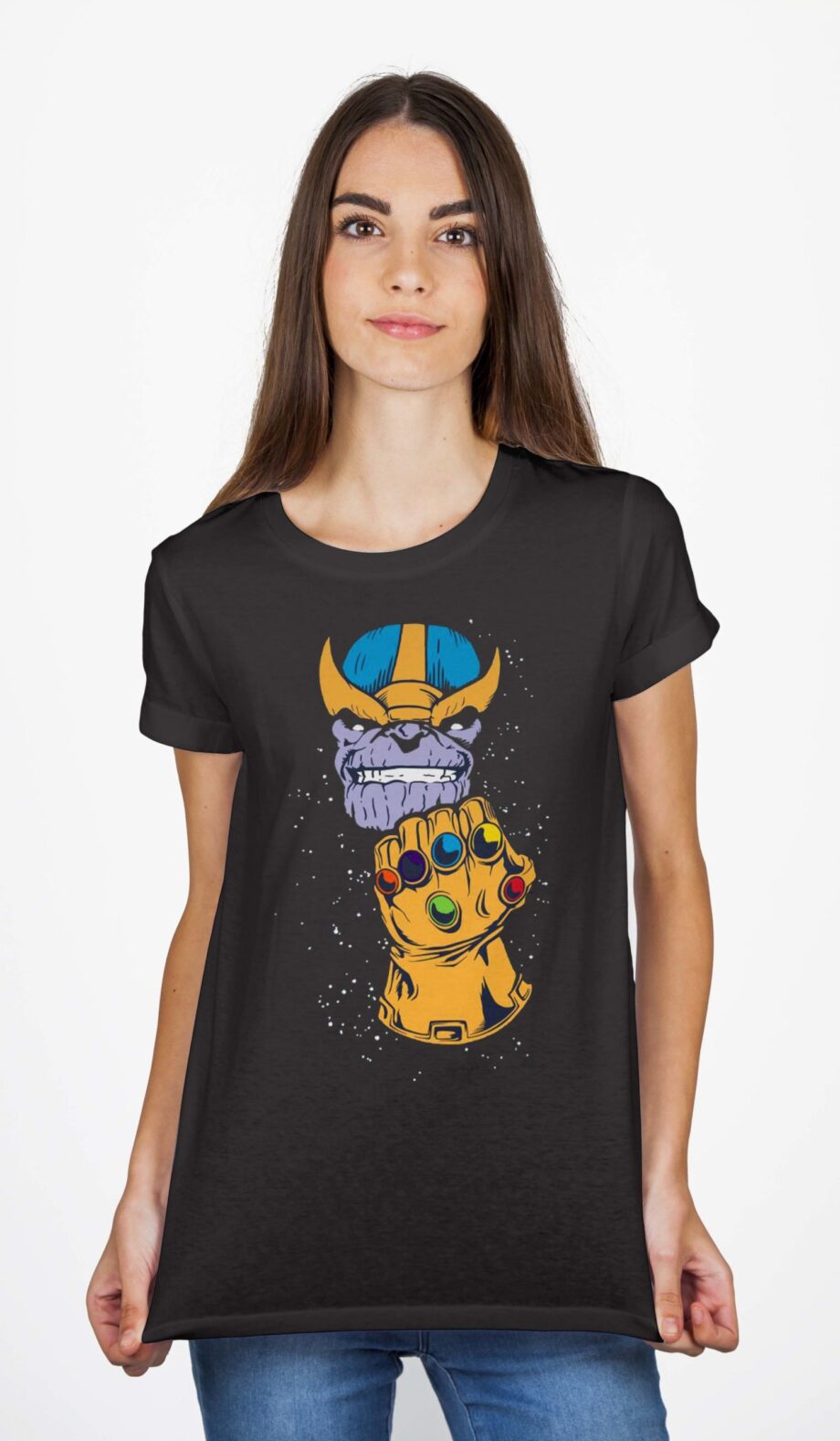 Thanos Girl's Black T-Shirt