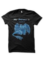 Toothless Patronus Charm Black T-Shirt