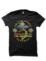 Vietnam Combat Infantry Veteran Black T-Shirt
