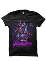 Avengers Endgame Poster Black T-Shirt