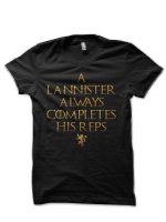 Lannister Always Completes Black T-Shirt
