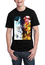 One Piece Black Half Sleeve  T-Shirt