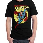 Superman Half Sleeve Black T-Shirt