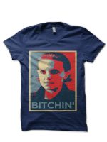 Bitchin' Navy Blue Half Sleeve T-Shirt