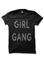 GIRL GANG Black Half Sleeve T-Shirt