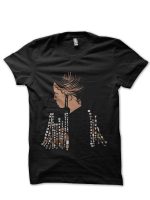 Natural Hair Black Half Sleeve T-Shirt