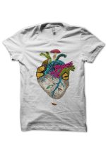 Natural Heart White Half Sleeve T-Shirt