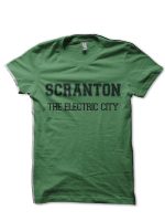 Scranton - The Electric City  Green Half Sleeve T-Shirt