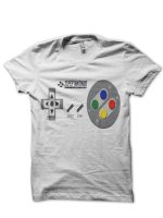 Super Nintendo White Half Sleeve T-Shirt